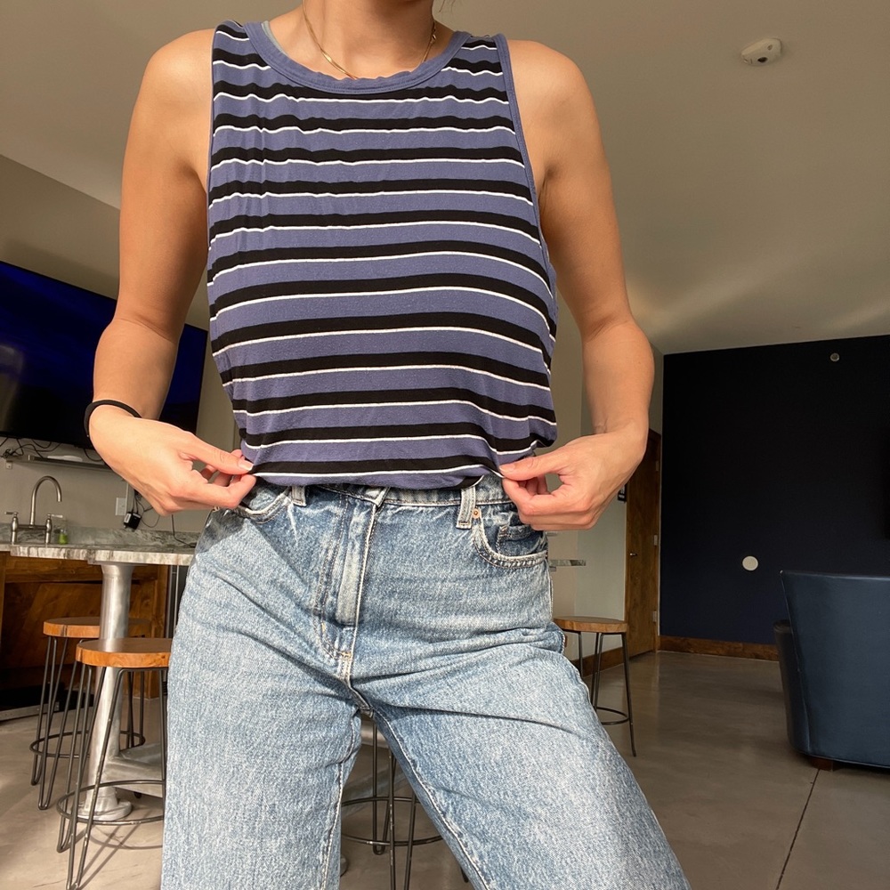 American eagle outfitters soft stripe tank top